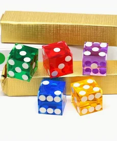 Perfect D6 Casino Dice - Set of 5