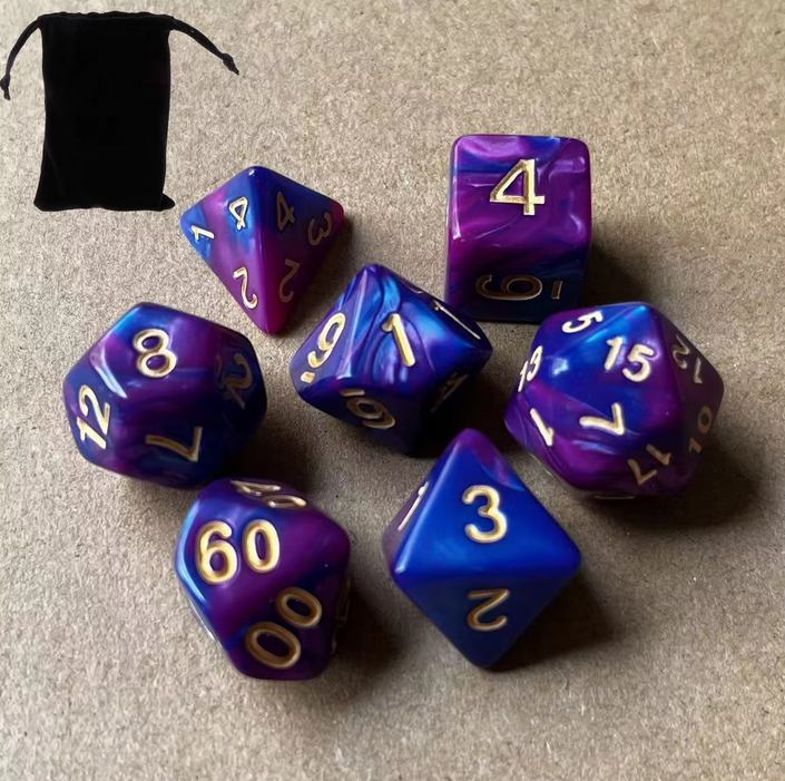 The RPG and DND Dice Value Set