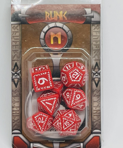 Q-Workshop Classic Red Runic Dice Set