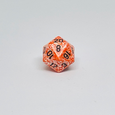 The Speckled Orange d20